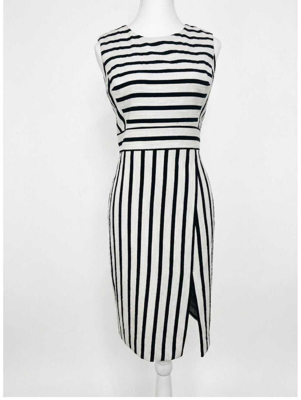 Ann Taylor Petite Sleeveless Striped Dress Women's Size 8P